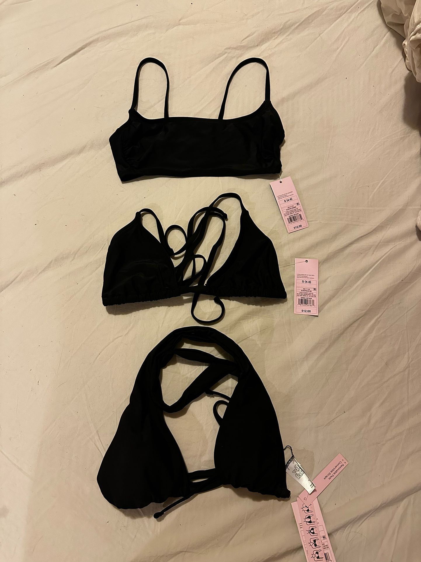 3 Brand New Bikini Tops