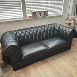 Black Leather Sofa