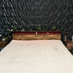 BED FRAME & NIGHT STANDS