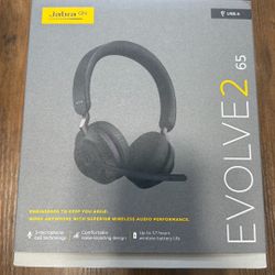 Jabra Evolve2 65 MS Stereo Wireless Headset – Link 380/390a – Black – Brand New / Sealed