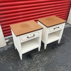 Set Of Two French Provincial or farmhouse nightstand