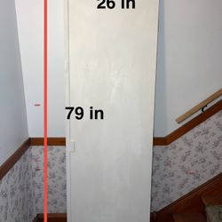 79 in. H x 26 in. W Door with Hinges