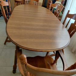 Wood Table  With 5 Chairs