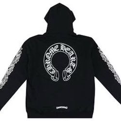 Medium Black Mens Chrome Hearts Floral Cross Hoodie ( Check Description )