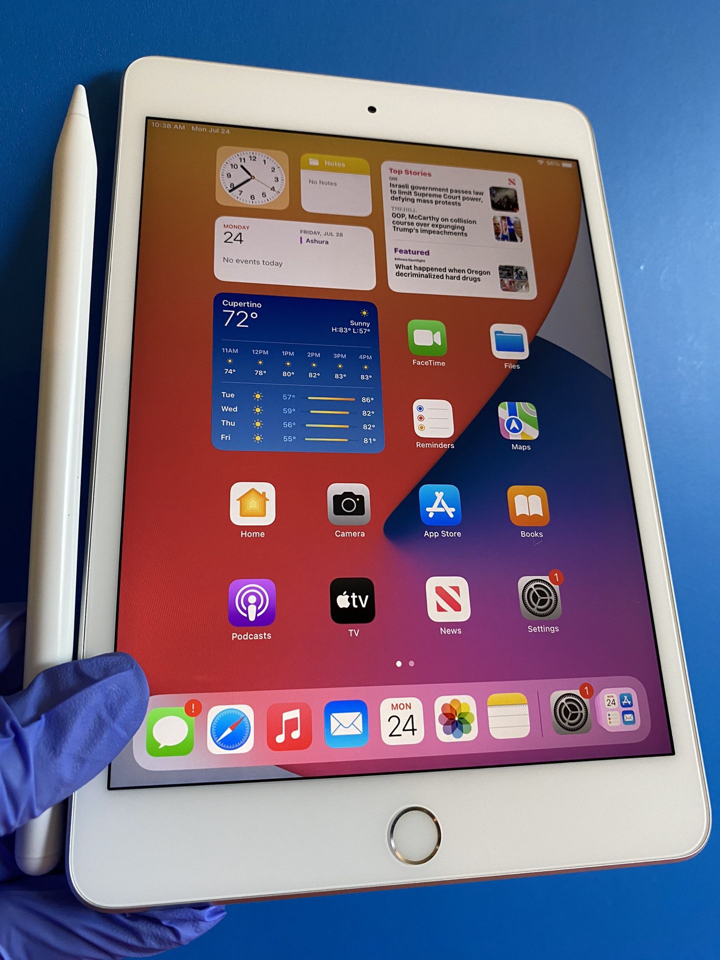 Apple iPad mini 5 (5th Generation/7.9” Reina/ latest IOS 16/ 2019 Mode) 64GB with Stylus pen kids Case & Accessories (256GB $399)