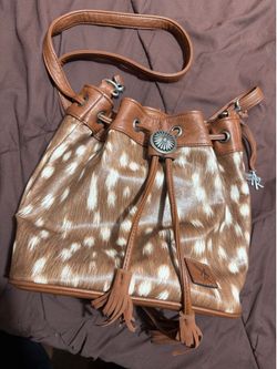 Concealed carry leather women bag