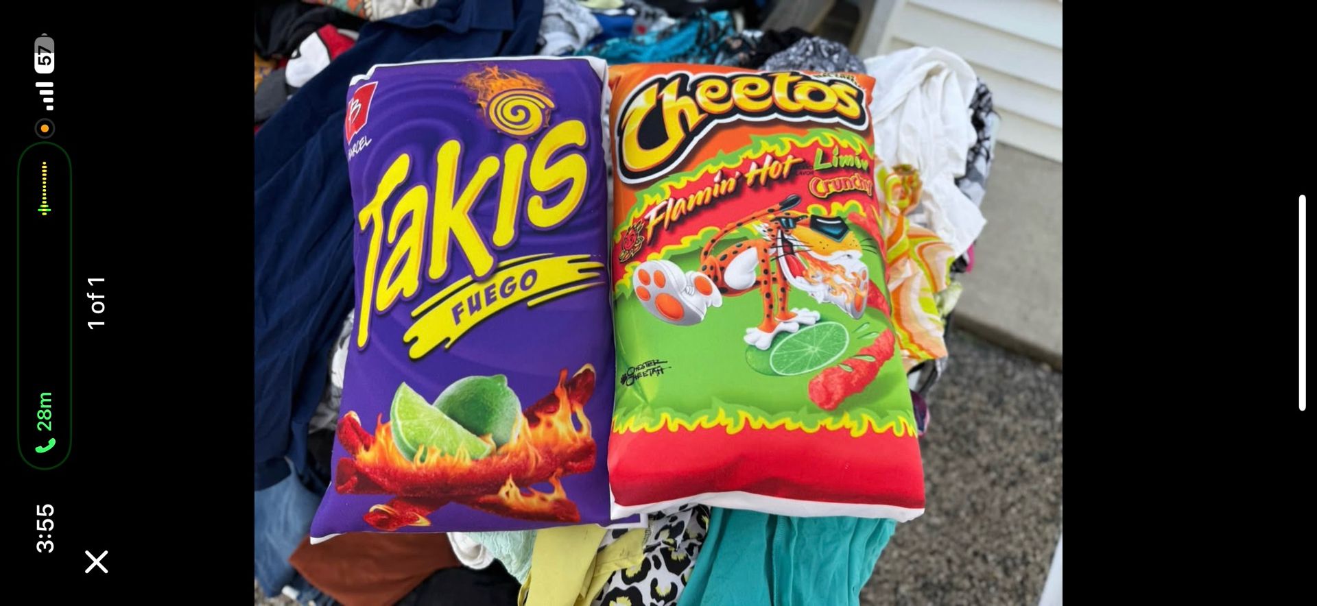 Takis & Cheetos Pillow 