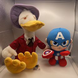 Marvel Captain America & Howard the Duck plush lot