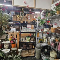 Large assorted floral vases pot etc