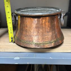 antique copper cauldron