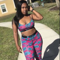 Women Ethika Bra Tracksuits Sleeveless Bras Vest + Pants Leggings 2 PCs Set Summer Outfits ETWS3 Fitness GYM Sportswear 