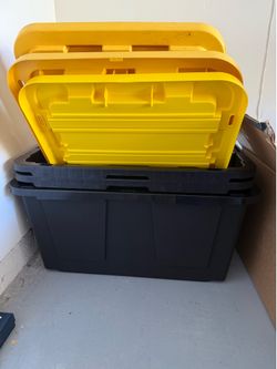27 gal tote bins with lids