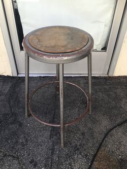 Industrial Metal Shop Stool