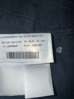 3.1 carat Asscher diamond certified