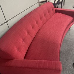 Red / Maroon Fabric High End Couch 