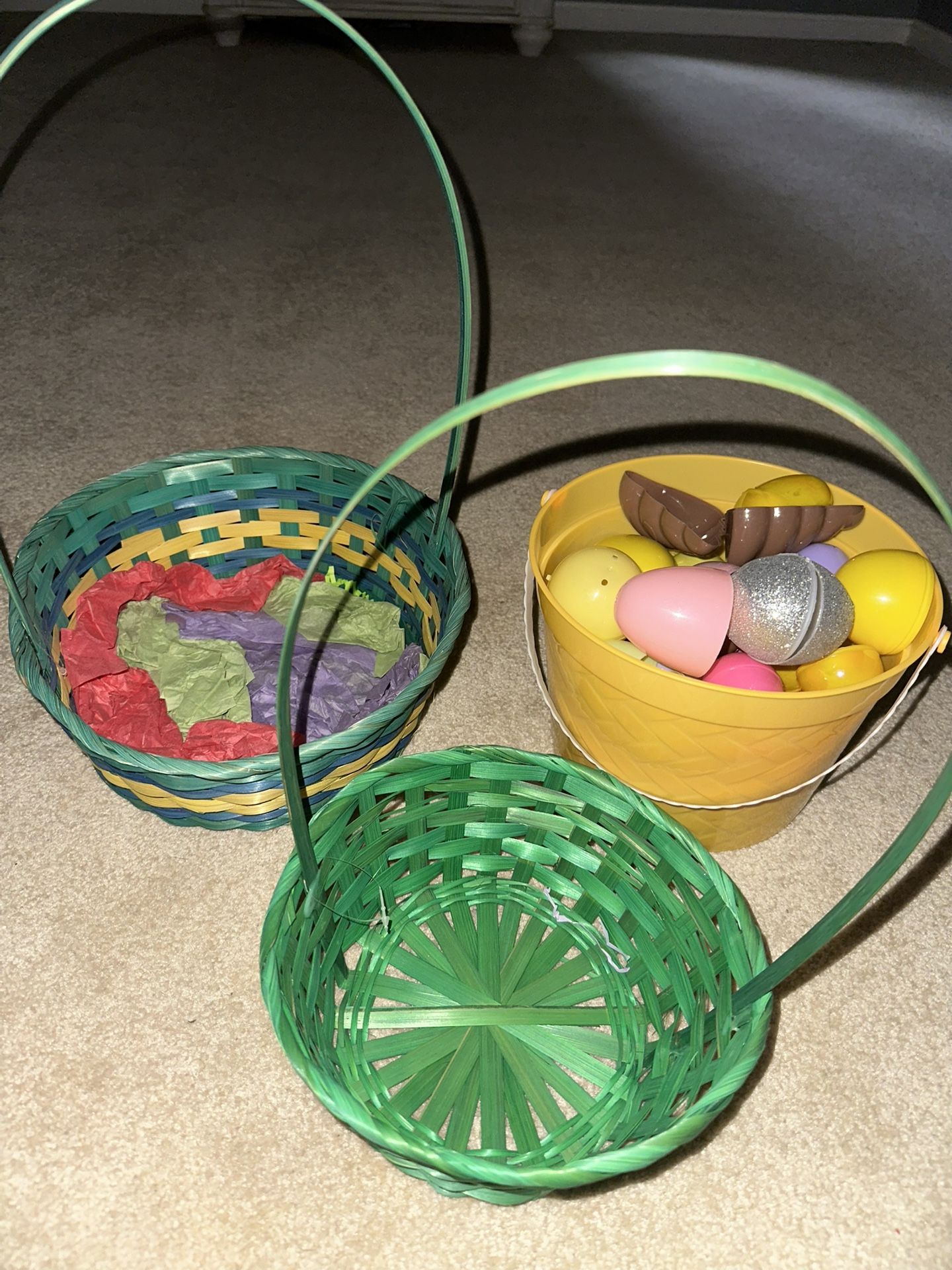 Easter Baskets And Some Eggs