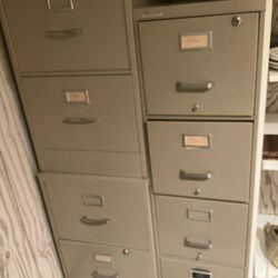 3 Metal File Cabinets 