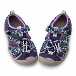 KEEN Seacamp II CNX Kids Water Sandals Size 11C  Purple Floral