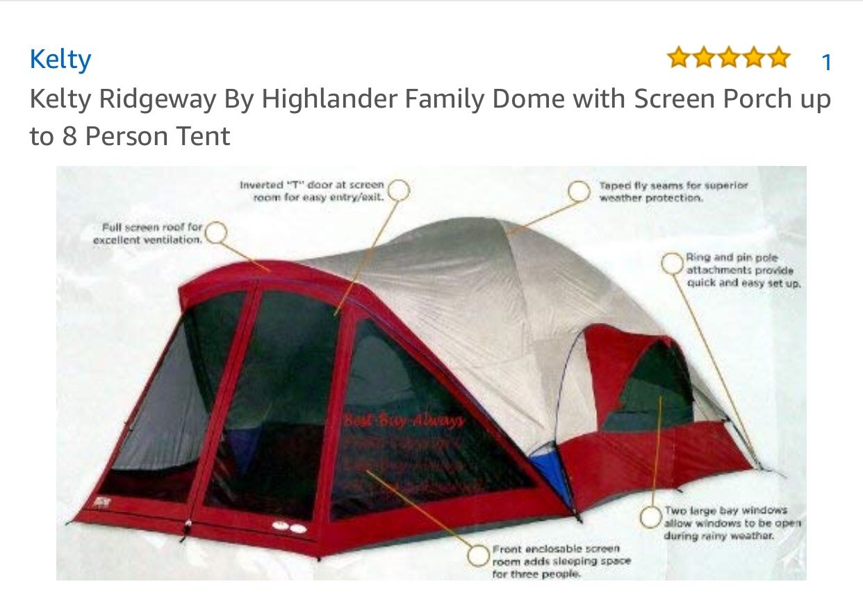 Kelty Ridgeway 8-person dome tent