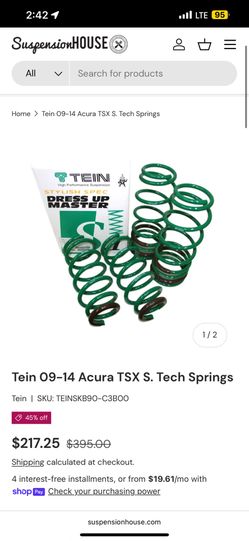 TSX Lowering Springs