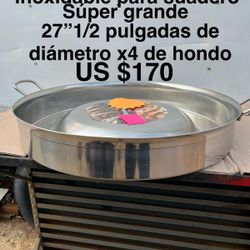 Comal De Acero Inoxidable Para Suadero, Extra Grande