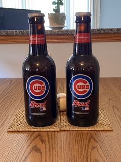 Cubs Glass Bud Bottle-empty