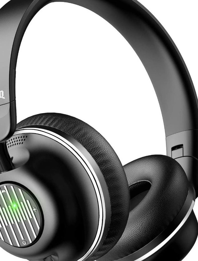 Active Noise Cancelling Headphones-SuperEQ S2 Bluetooth On Ear Headphones with CVC 8.0 Mic, Deep Bass, 25H Playtime, 40mm Drivers, Memory Foam Ear Cup