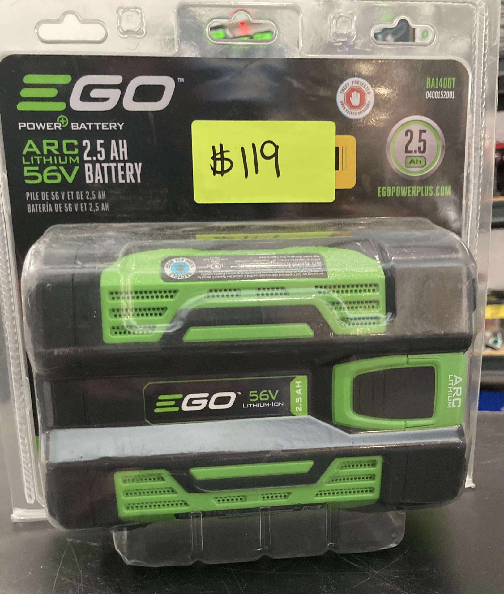Ego 56V 2.5AH Lithium Battery