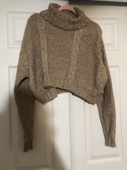 Cropped Turtleneck Sweater