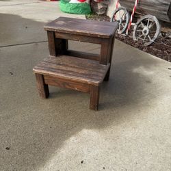 Kids Bathroom Stool Solid Wood