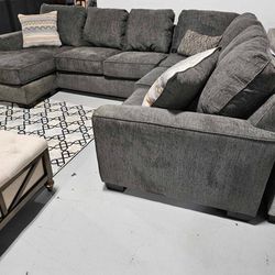 🍄 Deermont 2 Piece Sectional | Gray Color | Amor | Loveseat | Couch | Sofa | Sleeper| Living Room Furniture| Garden Furniture | Patio Furniture