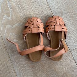 Cat And jack Leather Sandals Size 6