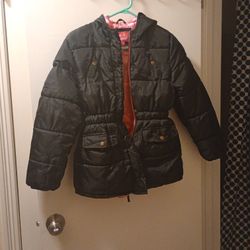 Girl Black Puffer Jacket 