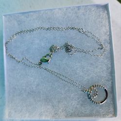 Silver Diamond Mini Stone Necklace 