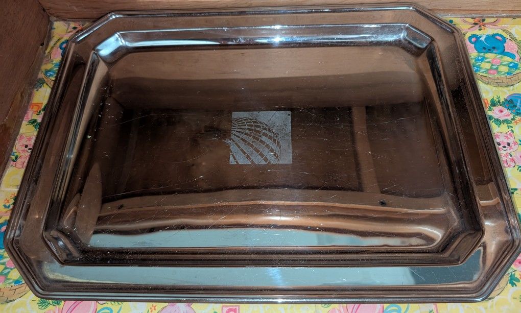 Continental Airlines Stainless Steel Service Tray