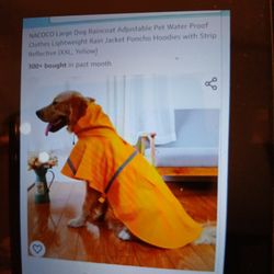 New Raincoat  For Dogs XXL