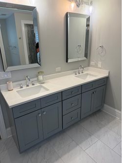 Duel vanity and sink