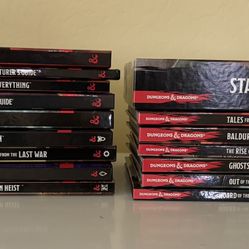 Dungeons & Dragons 5e DND 15 Books Lot (DM, Players, Strahd, Eberron, Tiamat, +)