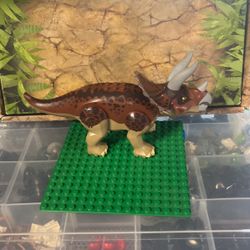 Lego Dinosaur Triceratops with Reddish Brown Back