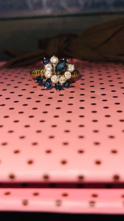 Marquis vintage estate 18k gold ring (6.90g TOTAL)