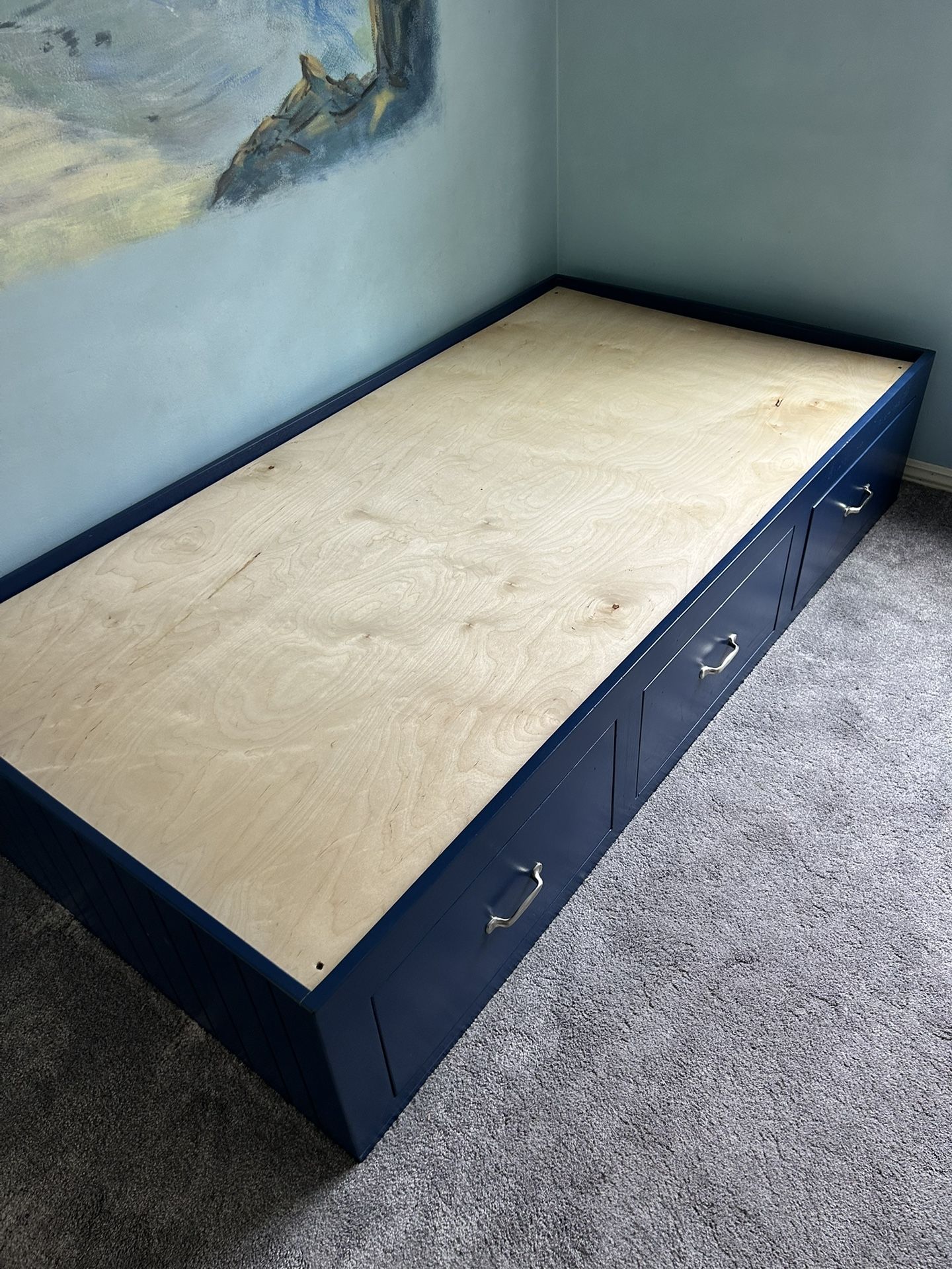 Custom Made Twin Platform Bed w/mattress
