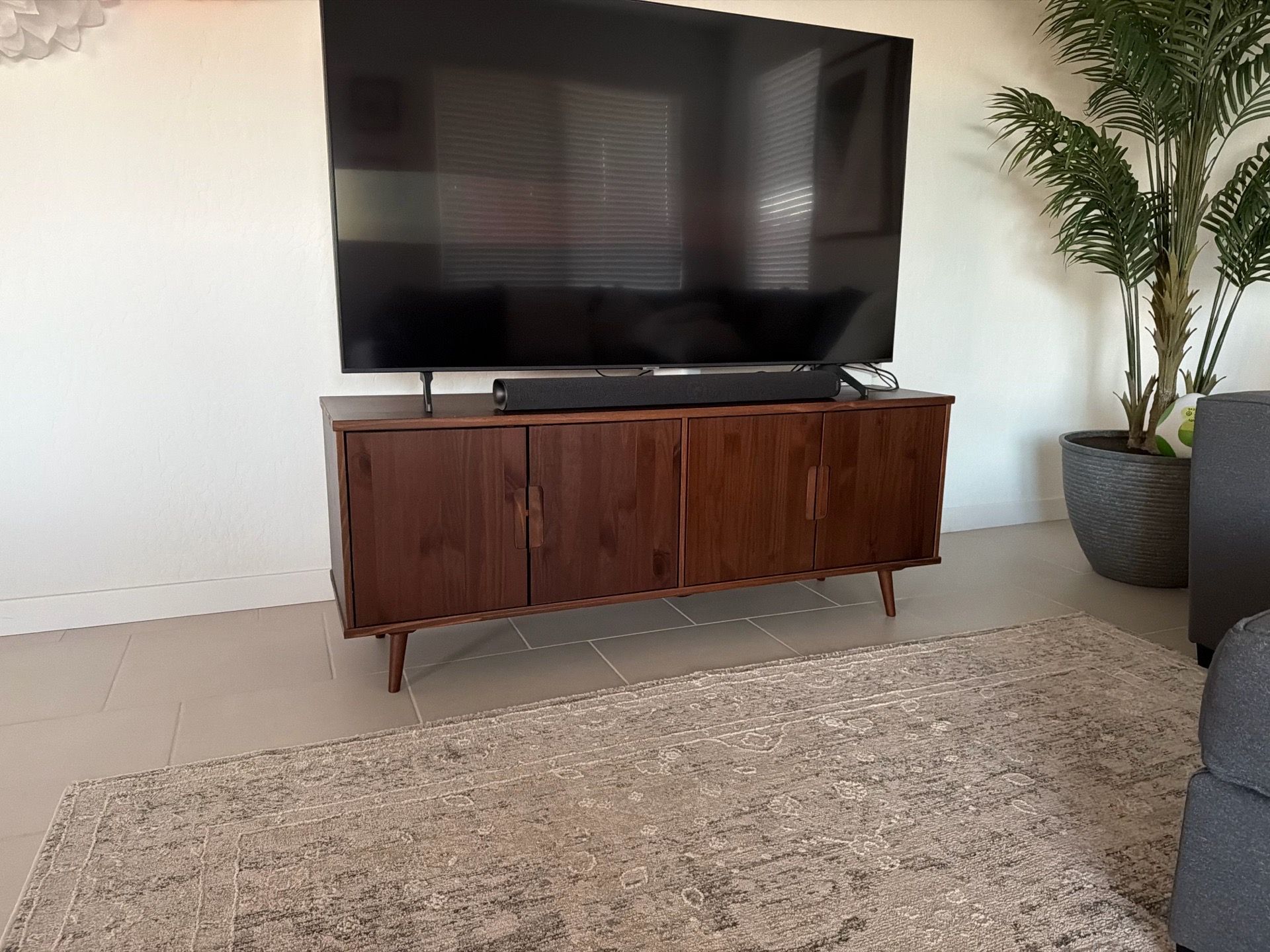 Mid century modern solid wood TV stand/console