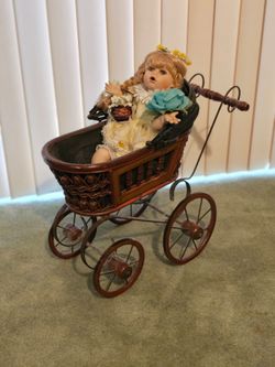 Vintage Doll & Carrage