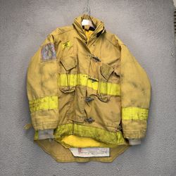 Morning Pride Firefighter Jacket Lined Men TROY FOR DISPLAY or HALLOWEEN COSTUME