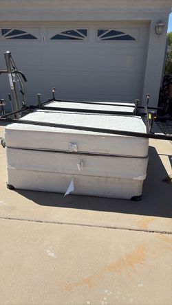 Mattress, Box Spring, and Metal Bed Frame