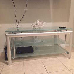 Silver tv stand