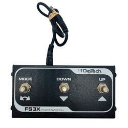 DigiTech FS3X 3 Button Foot Switch Black w/ 1/4" TS Instrument Cable