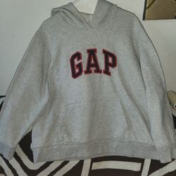 GAP Women's Size XxL Heather Gray Fleece Pocketed Logo