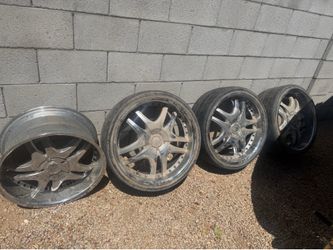 4 Wheel aluminum  special and 3 tires