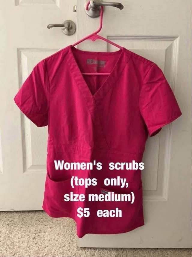 Women's scrubs - $5 each